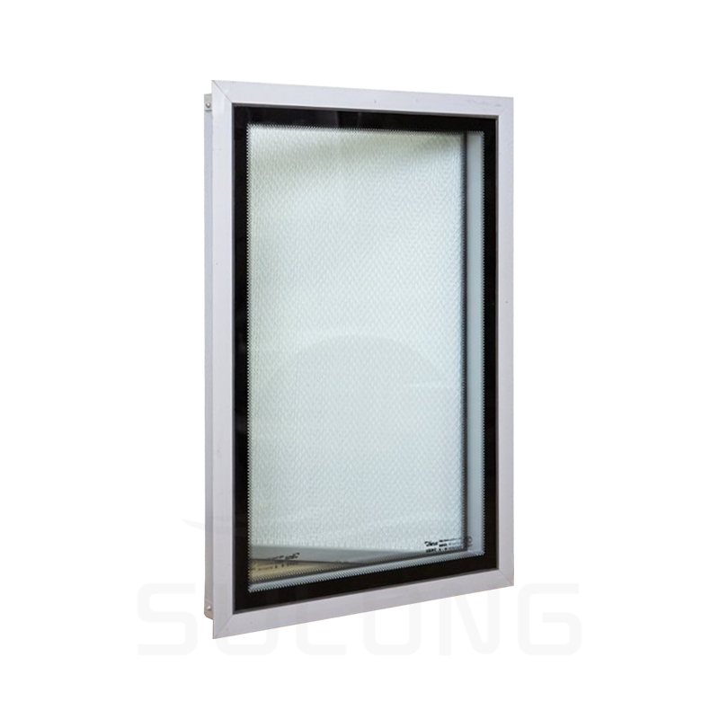 Fenêtre de salle blanche en verre isolé à pince