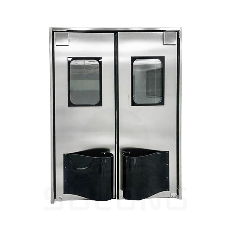 Porte de salle blanche anti-collision à oscillation libre
